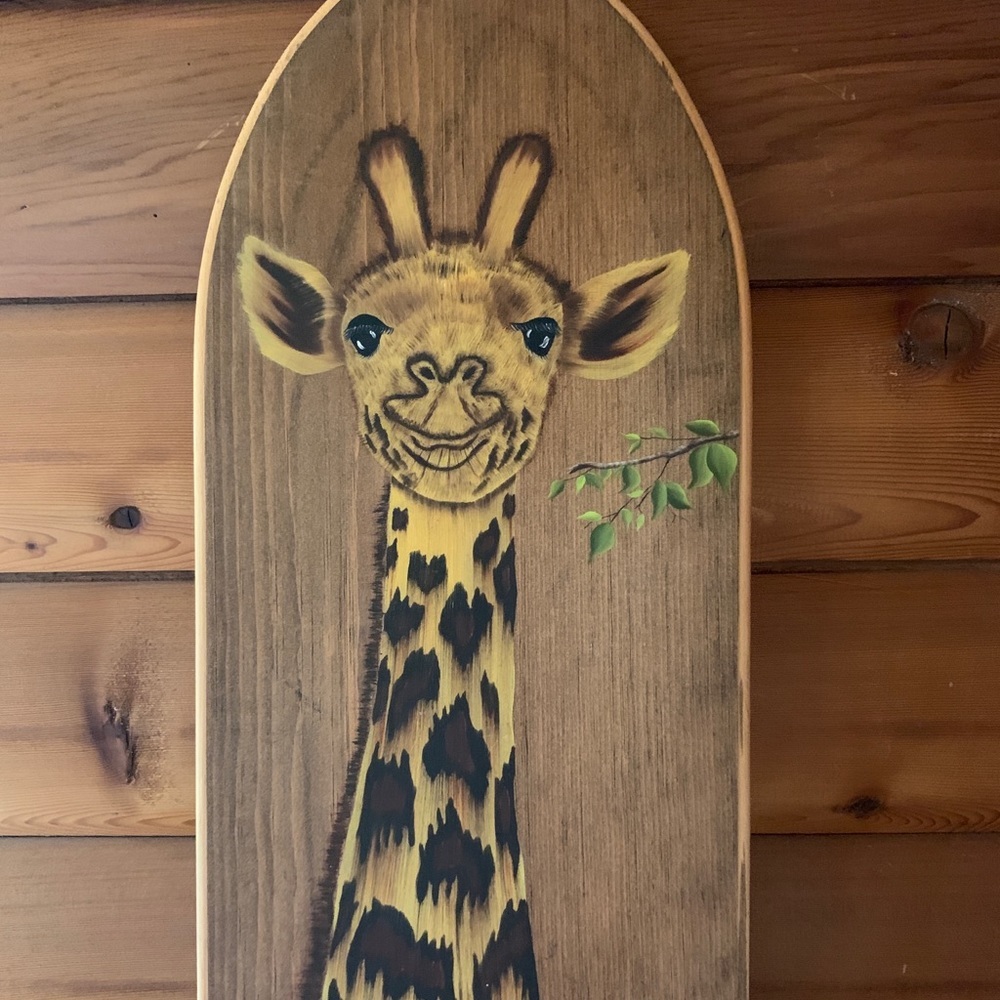 Giraffe Home Jungle Decor Hand Painted 22” Tall